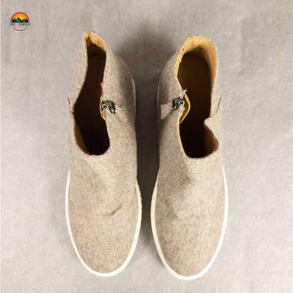 Aerosoles Zirah Ankle Booties Taupe Side Zipper Round Toe Wedge Women's Size 11M - Picture 6 of 13